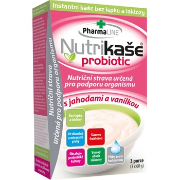 Nutrikaše probiotic s jahodami a vanilkou 3 x 60 g