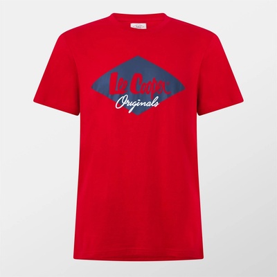Lee Cooper Мъжка тениска Lee Cooper Logo T Shirt Mens - Red