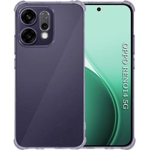 Techsuit Калъф за Oppo Reno14 - Techsuit - Shockproof Clear Silicone - Опушено Черен