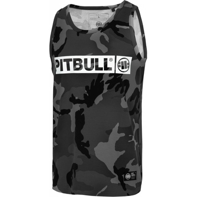 PitBull West Coast tielko pánske HILLTOP 190 all black camo čierny maskáč
