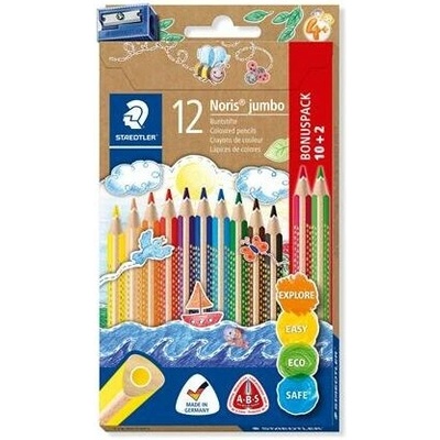 Staedtler Noris Jumbo 128 10+2 různých barev