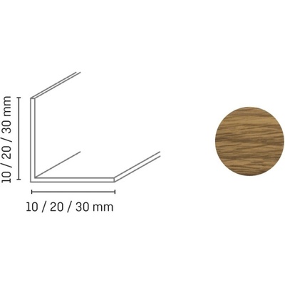 Döllken Profiles WL 40/40 Ochrana rohu stěny dub rustic