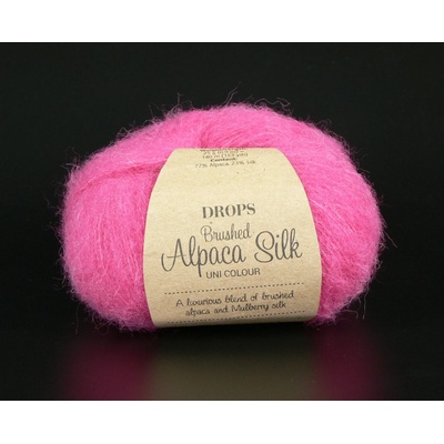 Příze DROPS Brushed Alpaca Silk 18 - třešeň
