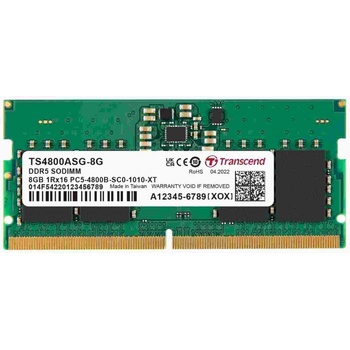Transcend SODIMM DDR5 8GB 4800MHz JM 1Rx16 1Gx16 CL40 1.1V JM4800ASG-8G
