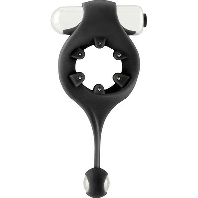 MJUZE Пенис ринг с люлеещо се топче, черен