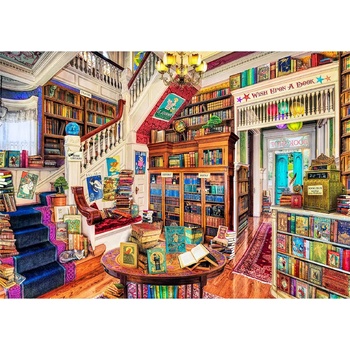 Wooden City - Puzzle Stewart: Wish Upon a Bookshop - 4 000 piese