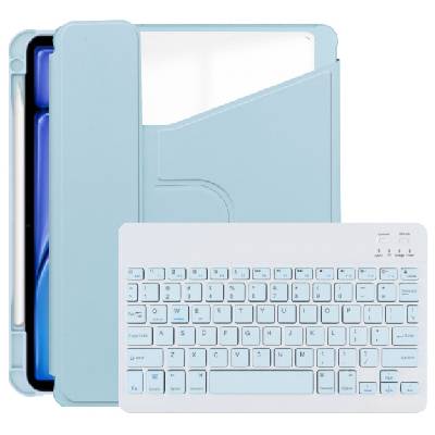 Въртящ се калъф 360° с клавиатура и място за Apple Pencil за iPad Pro 13" (2024/2025) - синьо (78177)