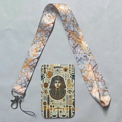 Šňůrka na krk 26059 s cedulkou na ID karty vzor Egypt