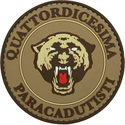 Gumová nášivka 101 Inc Quattordicesima Paracadutisti - coyote