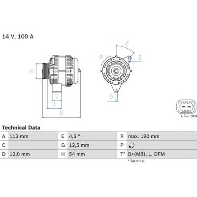 Alternátor BOSCH (BO 0986081410)