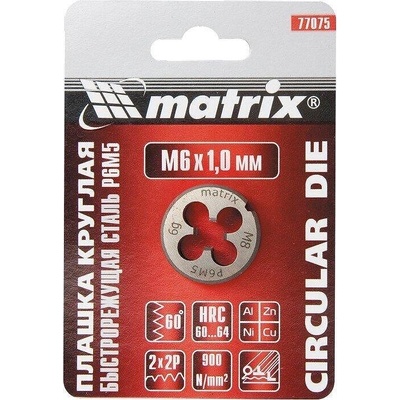 MTX Плашка М8 х 1, 25 mm, Р6М5 MTX (770779)