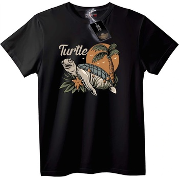 NOONEBRAND Тениска Тропическа Костенурка - M, Black