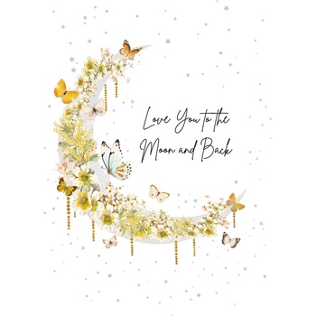 Artige Поздравителна картичка Artige, Обичам те до Луната и обратно