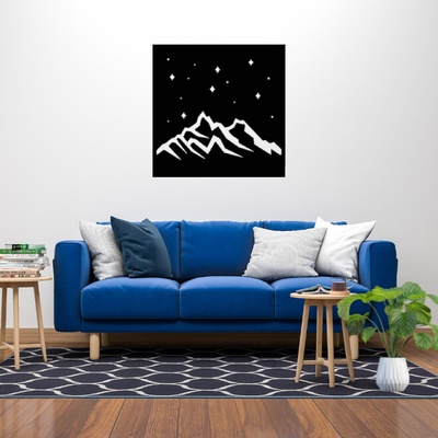 Obraz - kontrast hôr noc-deň Veľkosť rámu: 49x49cm - noc