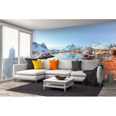 DIMEX ART Самозалепваща се флизелинова фототапета зима в рейне 375 x 250 см