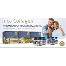 Inca Collagen Trojmesačná kolagénová kúra+vit.C&D Collagen prášok 3x30 vreciek + Vit.D3 3x30 kapsúl + Vit.C 3x30 tabliet , 1 set