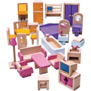 Bigjigs Toys - Дървени мебели за куклена къща (JT116)
