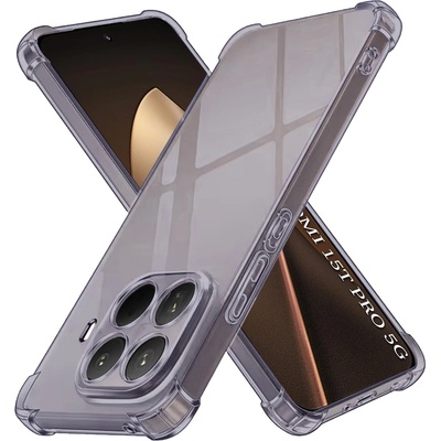 Techsuit Калъф за Xiaomi 15T Pro - Shockproof Clear Silicone - Techsuit - Черен дим