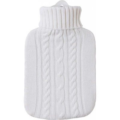 HUGO FROSCH Termofor s bielym pleteným obalom 1,8 l