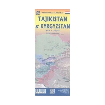 mapa Tajikistan,Kyrgyzstan 1:850 t. ITM