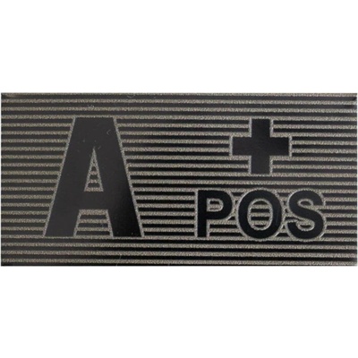 DIRECT ACTION Nášivka IR krevní skupina VELCRO A + POS ČERNO/ZELENÁ