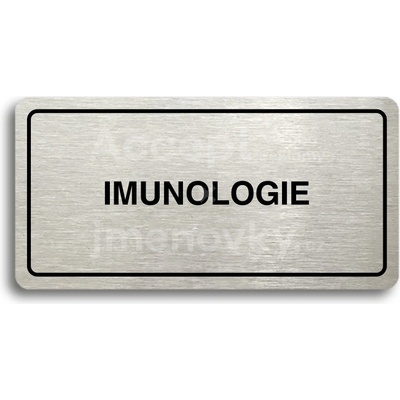 ACCEPT Piktogram IMUNOLOGIE - stříbrná tabulka - černý tisk