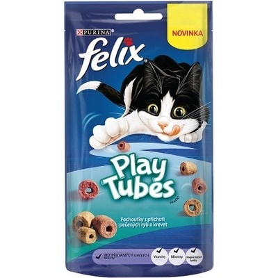 Felix pochoutka pro kočky Play tubes pečená ryba krevety 50 g