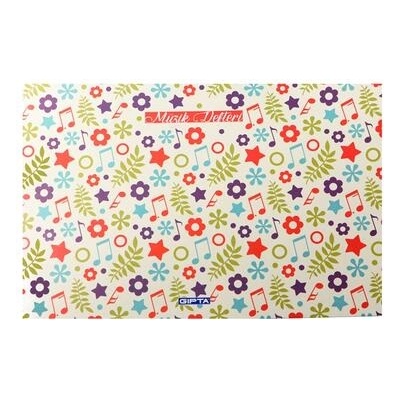 GIPTA Нотна тетрадка, бяла хартия, широки редове, мека корица, 17 х 24 cm, 40 листа (2910)