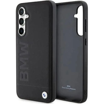 BMW Кейс BMW BMHCS23FESLLBK за Samsung Galaxy S23 FE S711, черен / черен, Leather Hot Stamp (BMW000747-0)