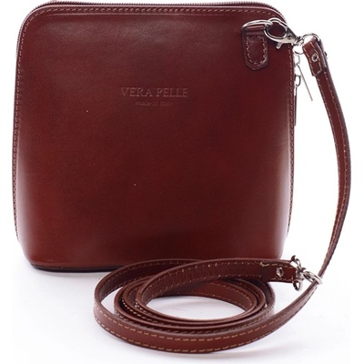 Dámská kožená crossbody Kirsten tmavě hnědá