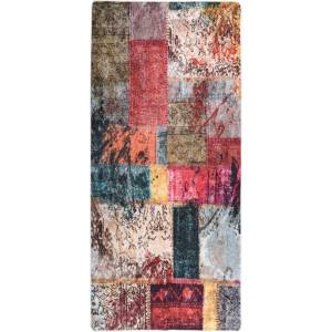 vidaXL Килим, миещ се, пачуърк, 80x300 см, пъстър (337965)