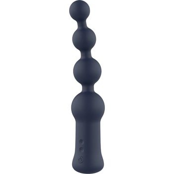 Startroopers Hubble - акумулаторен анален вибратор с мъниста (черен)