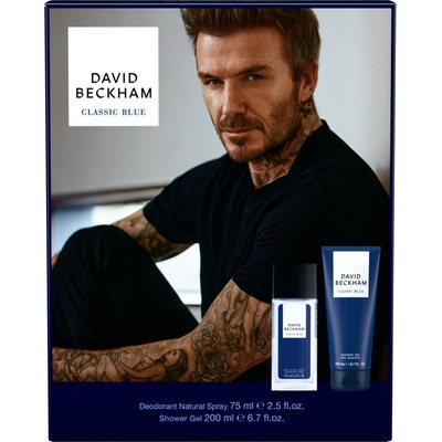 David Beckham Classic Blue pre mužov dezodorant 75 ml + sprchový gél 200 ml darčeková sada