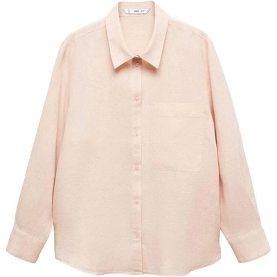 MANGO Блуза 'Lino' розово, размер XL