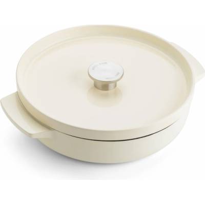 KitchenAid Kastrol nízký litinový s poklicí 26cm/2,7l mandlová