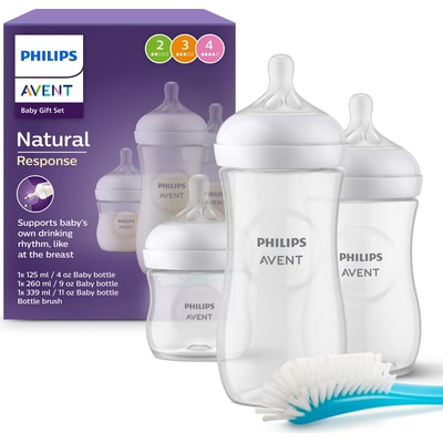 Avent Philips SCD837/12 sada 3 fľašiek Natural + kefka