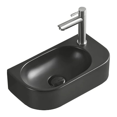 Mexen Viera мивка за монтаж отгоре, лява 40 x 21 cm, черна мат - 21274085L (21274085L)