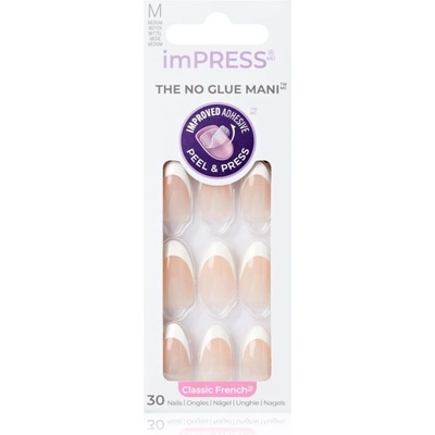 KISS imPRESS The No Glue Mani umělé nehty samolepicí Everlasting 30 ks – Zboží Dáma