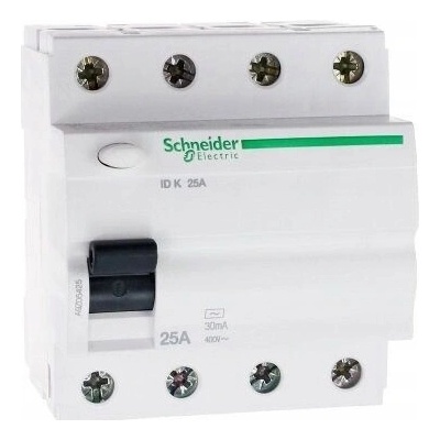 Prúdový chránič Schneider ID K 25A/4P/30mA 6kA