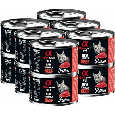 Alpha Spirit Cat Adult Beef Protein 12 x 200 g