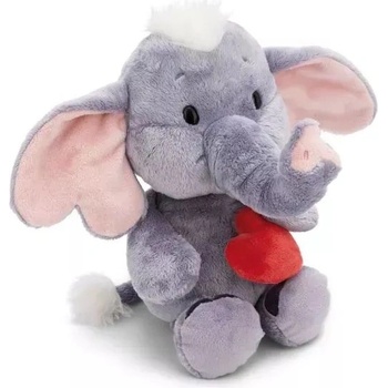 NICI Плюшена играчка слон с магнитно сърце - 32 см, сива (61486)