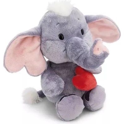 NICI Плюшена играчка слон с магнитно сърце - 32 см, сива (61486)