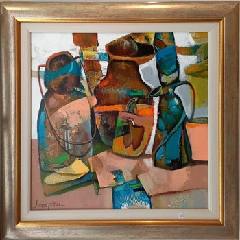 Image 1 of Абстрактен натюрморт в тюркоаз