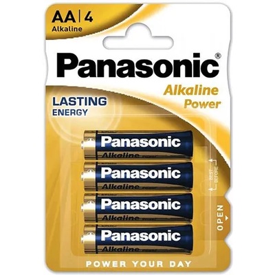 Panasonic LR6APB/4BP 1.5V AA алкална батерия с дълъг живот 4 бр. в опаковка LR6APB-4BP (LR6APB-4BP)