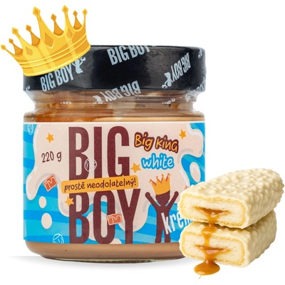 Big Boy Big King White Krém s lískovými ořechy a mlékem 220 g – Zboží Dáma