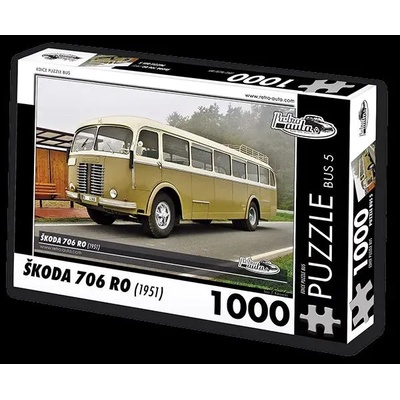 Retro cars - Puzzle Skoda 706 RO (1951) 1000 - 1 000 piese