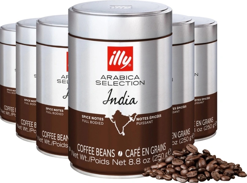 illy Кафе на зърна Illy India 250гр 6 бр