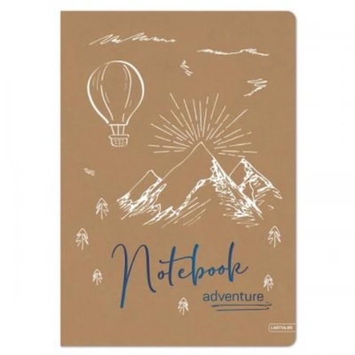 Lastva Тетрадка Lastva Adventure, A5 малка, 52 листа, Широки редове, Еко Крафт