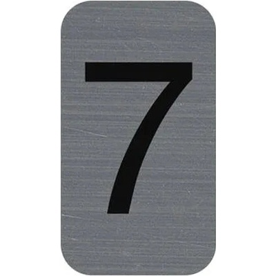EXACOMPTA Informačná tabuľka, samolepiaca, 2,5x4,4 cm, hliníkový vzhľad, EXACOMPTA, č. 7