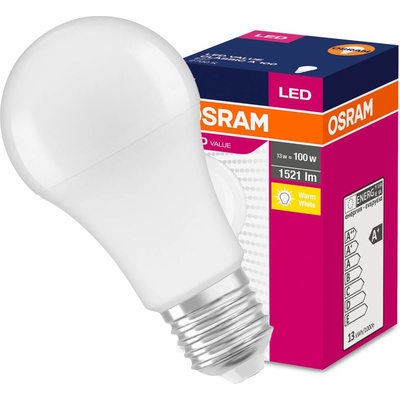 Osram LED VALUE CL A FR 100 14W/827 E27 2700K teplá biela